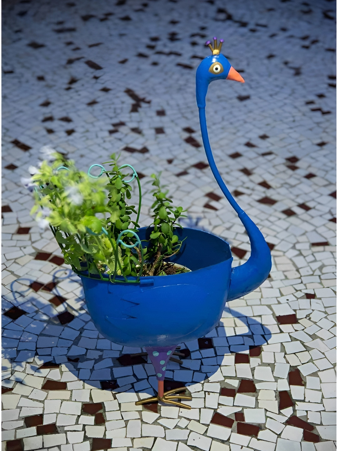 FREEDOM TREE Percy The Peacock Blue TexturedPlanters