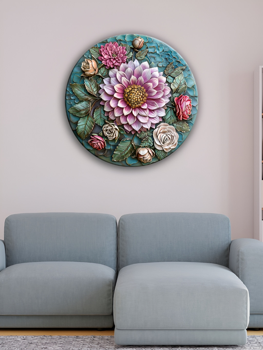OLIVE TREE hanging wall art Wood Matte Hall Floral Wall Decor-15In