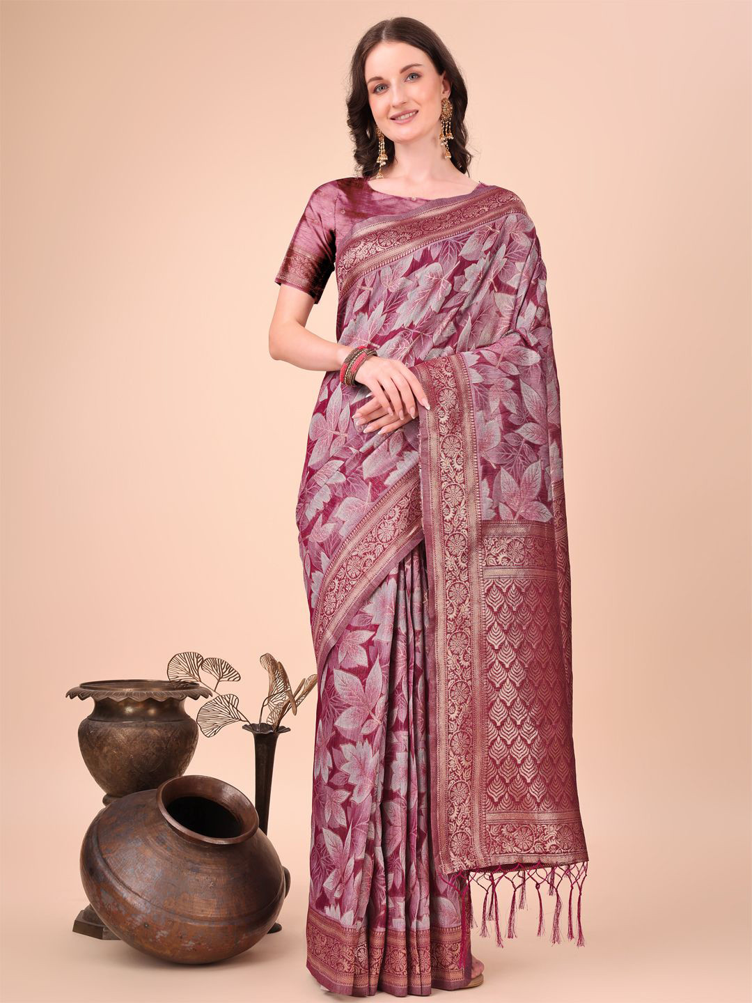 Astita Woven Design Floral Design & Rich Pallu Saree