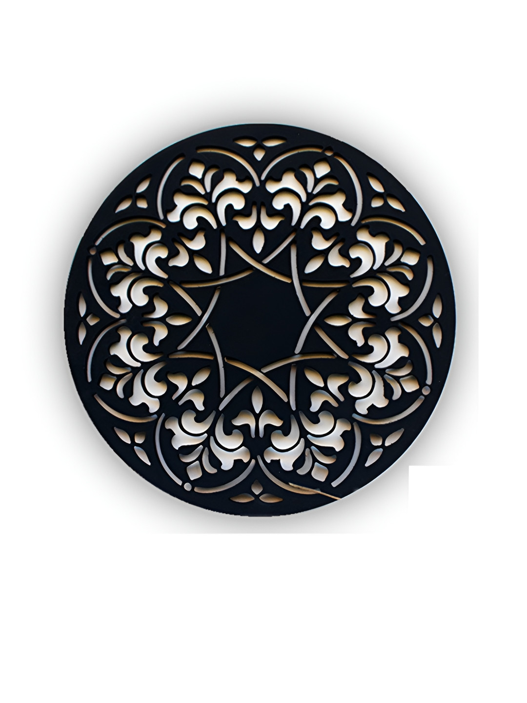 VAH Kya Bat Hai !! Black Traditional Textured Wooden Wall Hanging