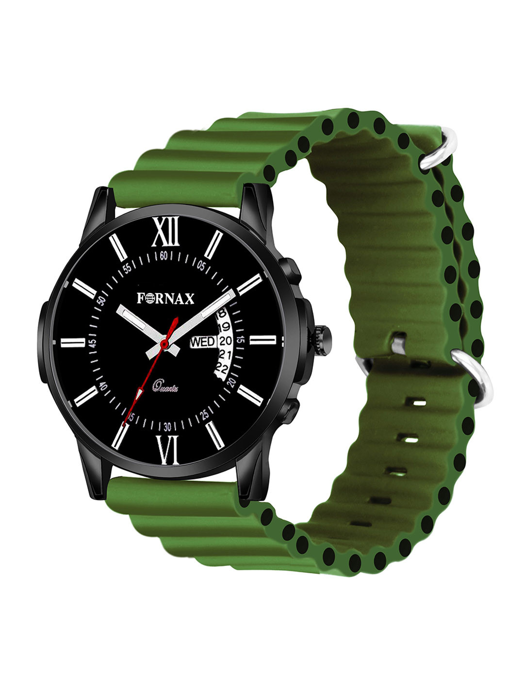 Fornax Men Round Dial & Leather Bracelet Style Straps Analogue Watch fx50