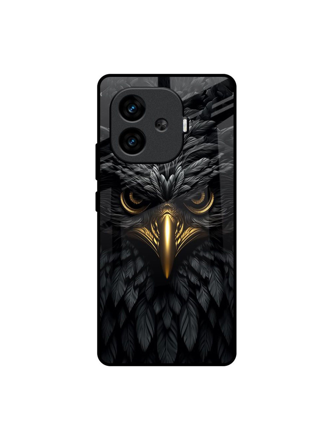 QRIOH Quirky Printed iQOO Neo 10R 5G Scary Eagle Eye Glass Back Case Mobile Accessories