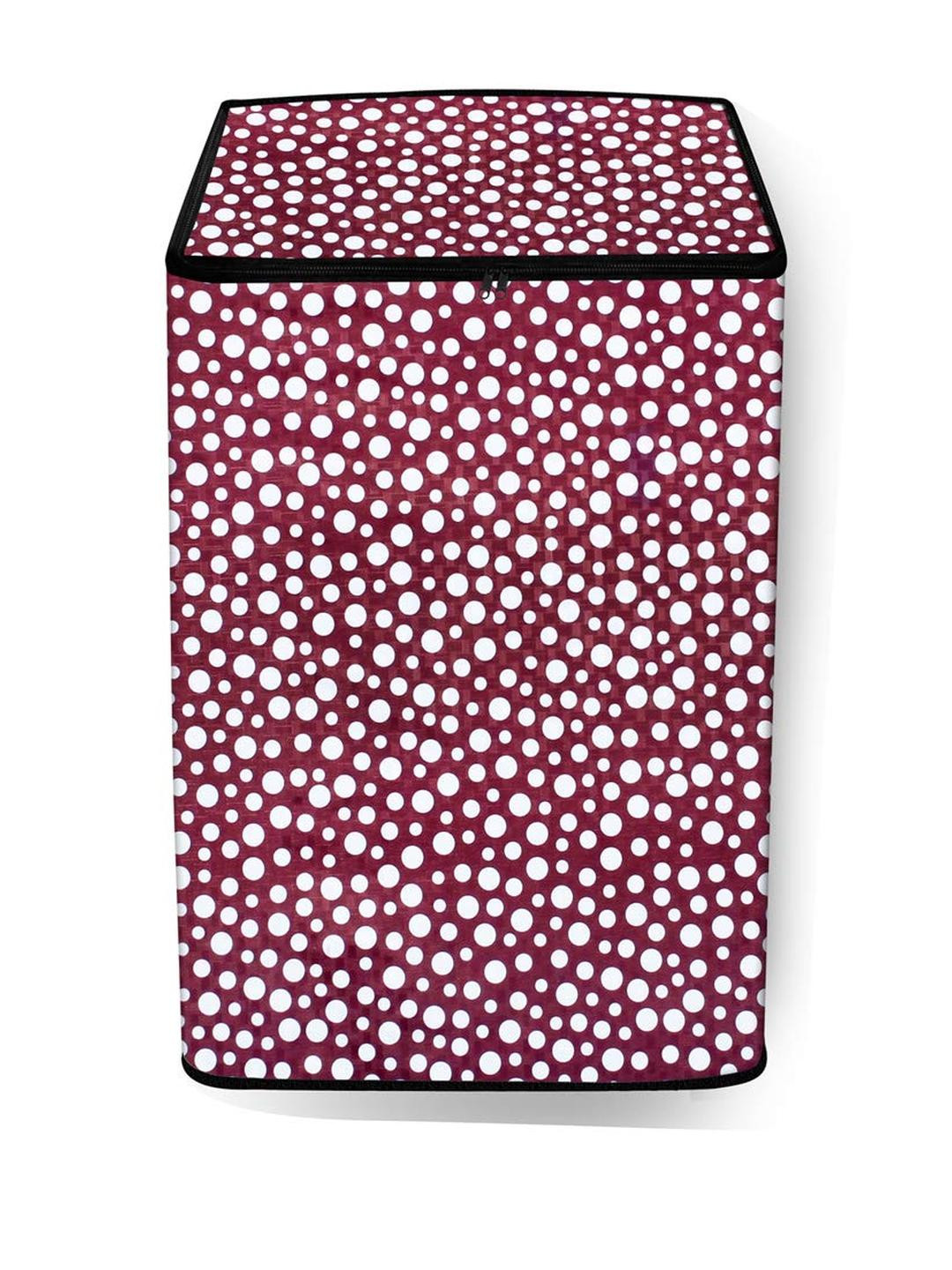The Furnishing Tree Washing Machine Cover Polka dot Pattern Pink Compatible for Whirlpool 7.2 Kg Fu