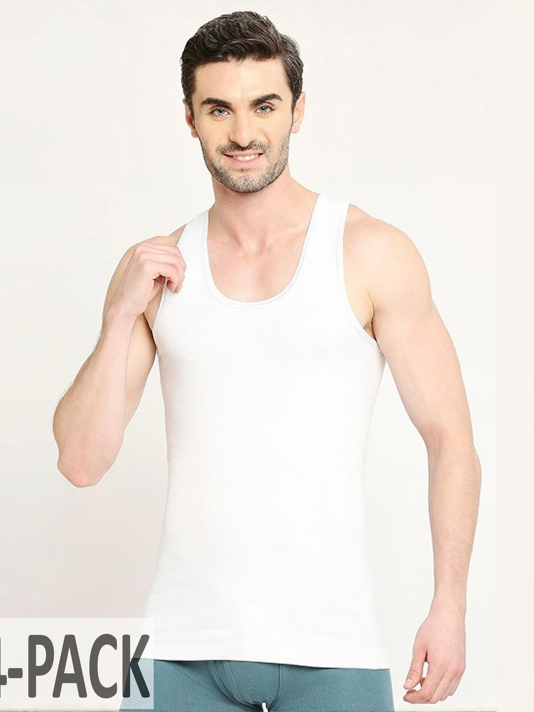 24 COTTON ULTRA COMFORTABLE MEN'S GYM VEST (PACK of 4)