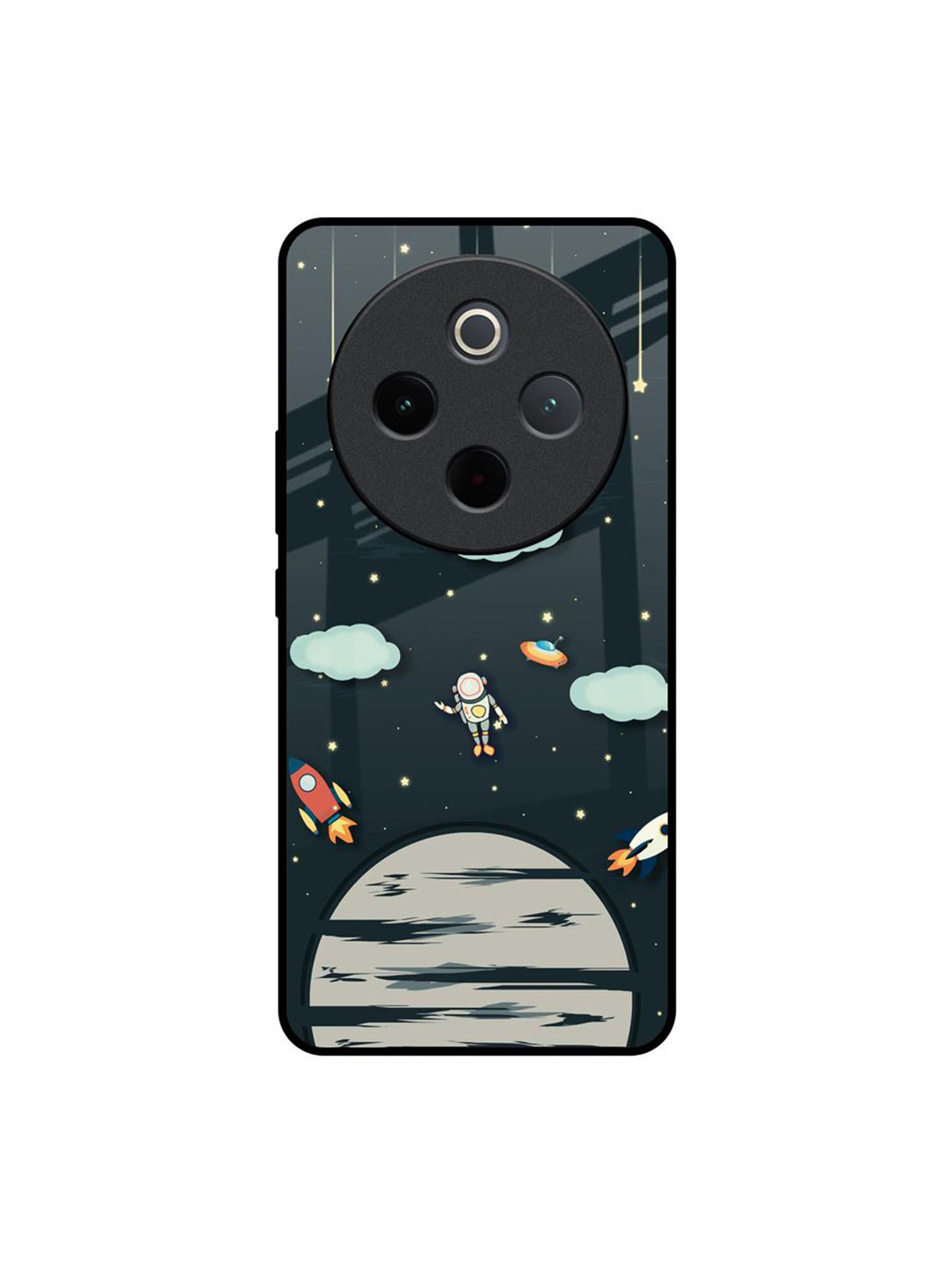 QRIOH Unisex Graphic Printed Vivo T4 5G Astronaut Dream Glass Back Case Mobile Accessories
