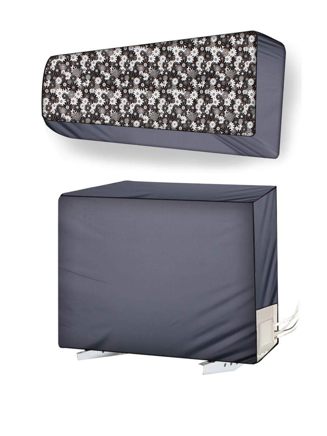 The Furnishing Tree Split AC cover for indoor and outdoor unit of 1 ton waterproof and dustproof Gr