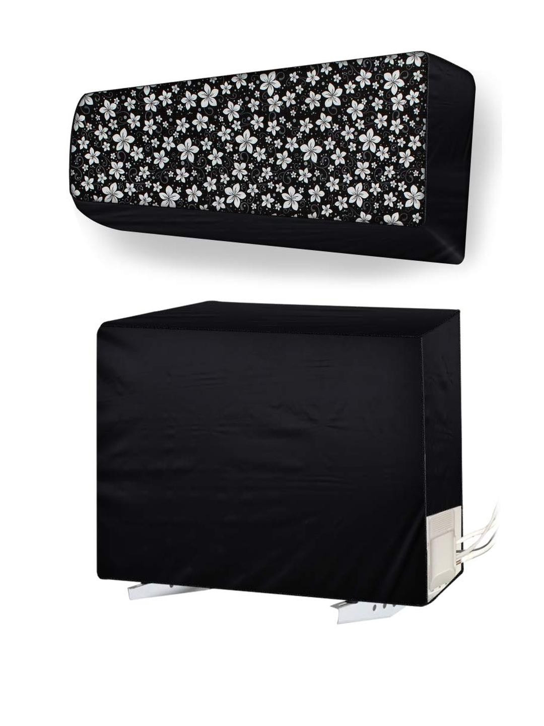 The Furnishing Tree Split AC cover for indoor and outdoor unit of 1 ton waterproof and dustproof Bl