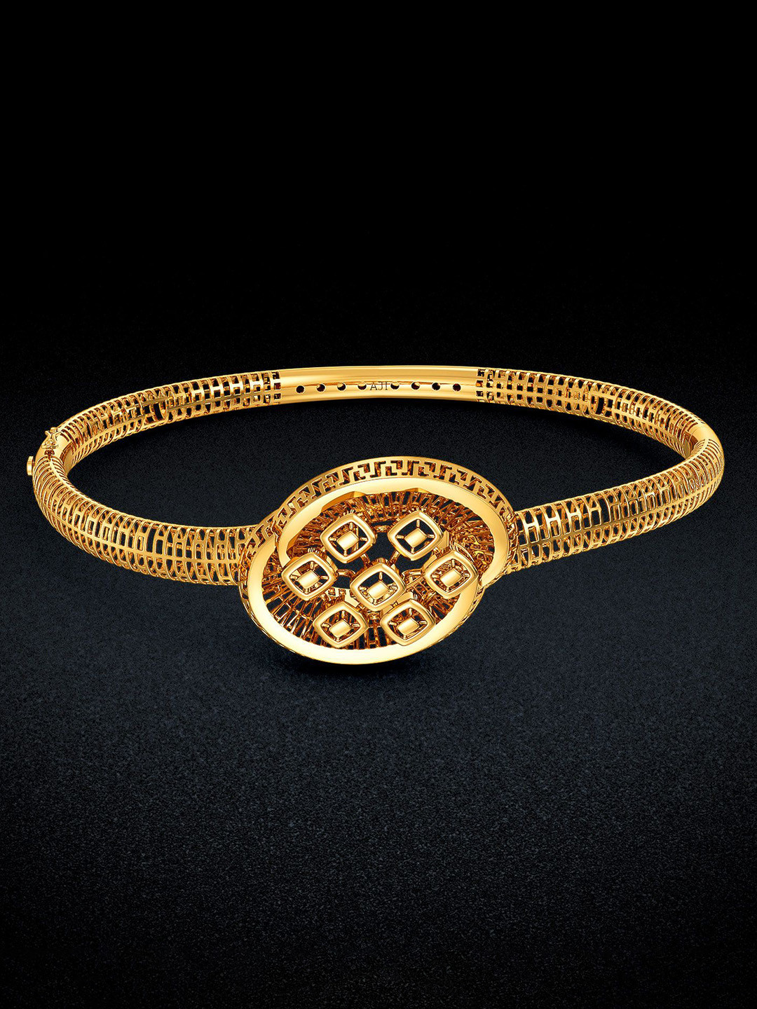 Joyalukkas Floral Cluster Gold Bangle