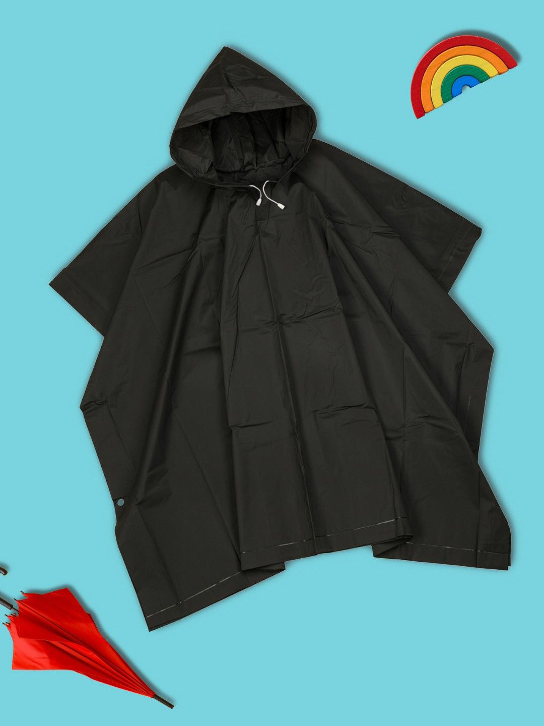 Yellow Bee Boys Waterproof Hooded Rain Poncho