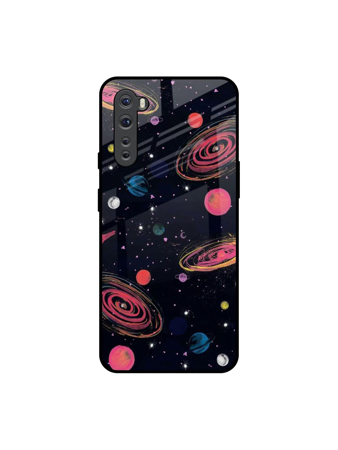 QRIOH Unisex OnePlus Nord Quirky Galaxy In Dream Shockproof Glass Back Case