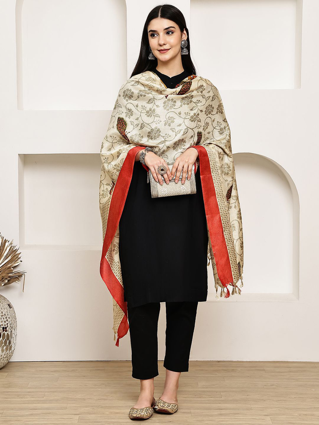 LOOM LEGACY Printed Modal Dupatta