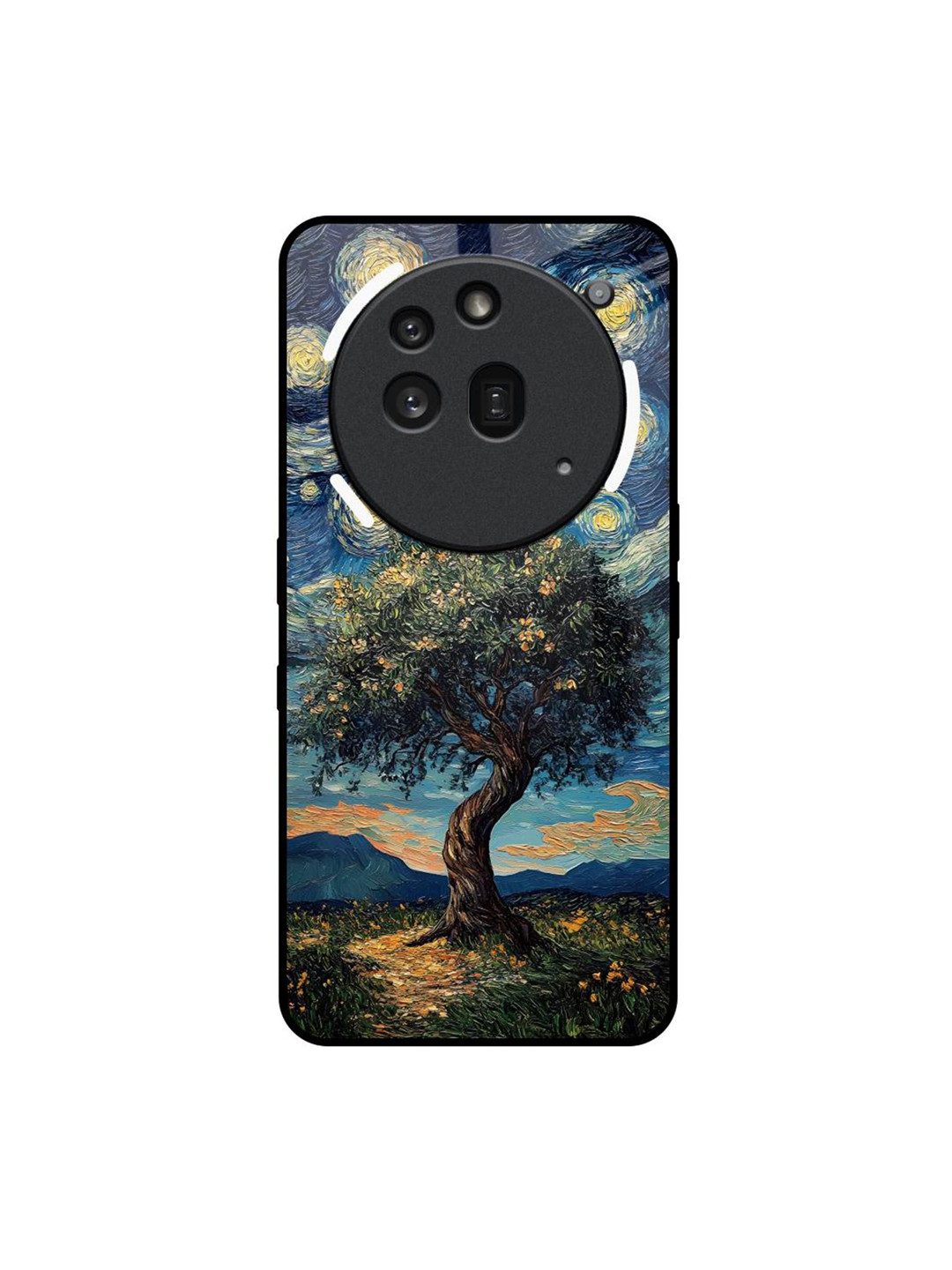 QRIOH Unisex Nothing Phone 3a Pro Forest Breath Impact Resistant Glass Back Case