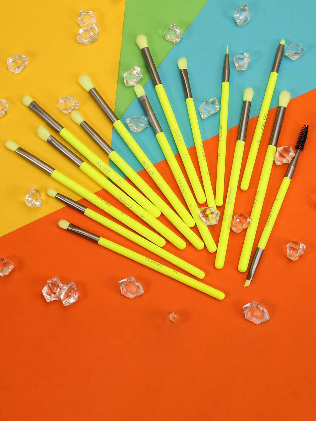 DOCOLOR Set Of 15 Eye Brush Set N1504 - Neon Green