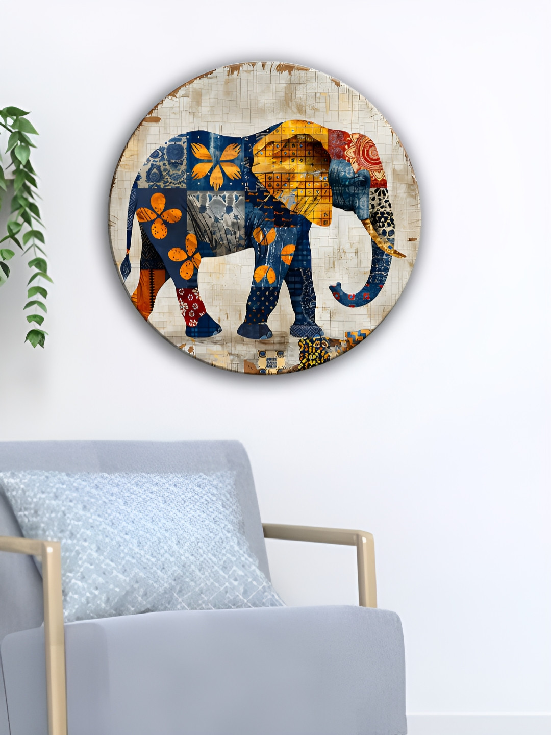 OLIVE TREE hanging wall art Wood Ethnic Motifs Hall Wall Hangings-15In