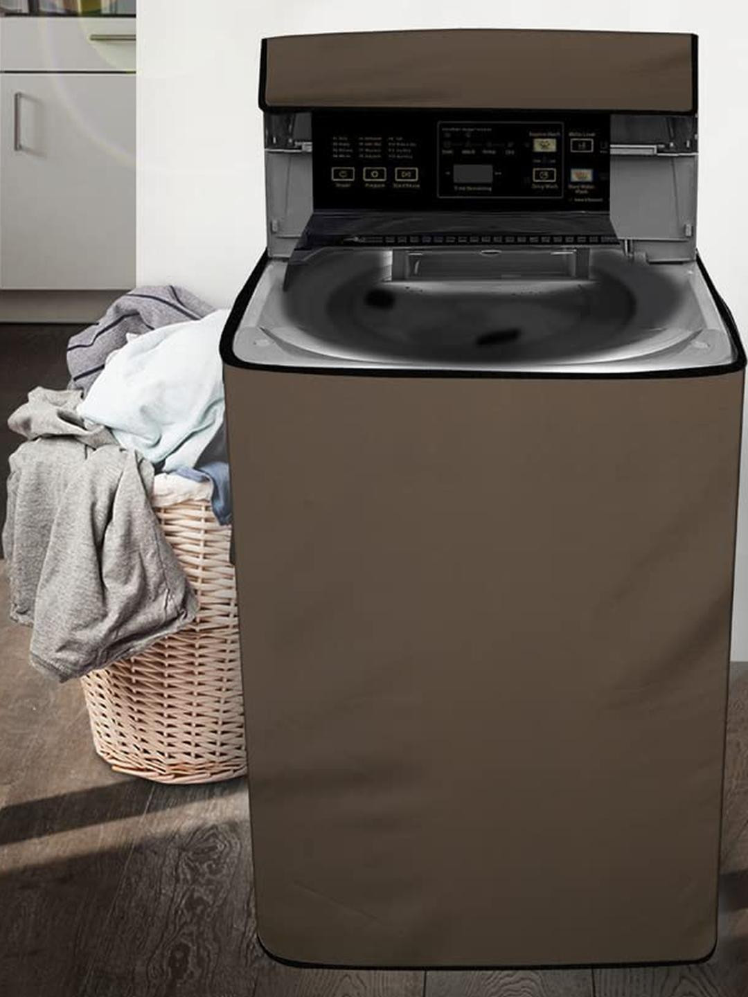 The Furnishing Tree Washing Machine Cover Beige Compatible for Samsung 6.2 Kg Fully-Automatic Top L