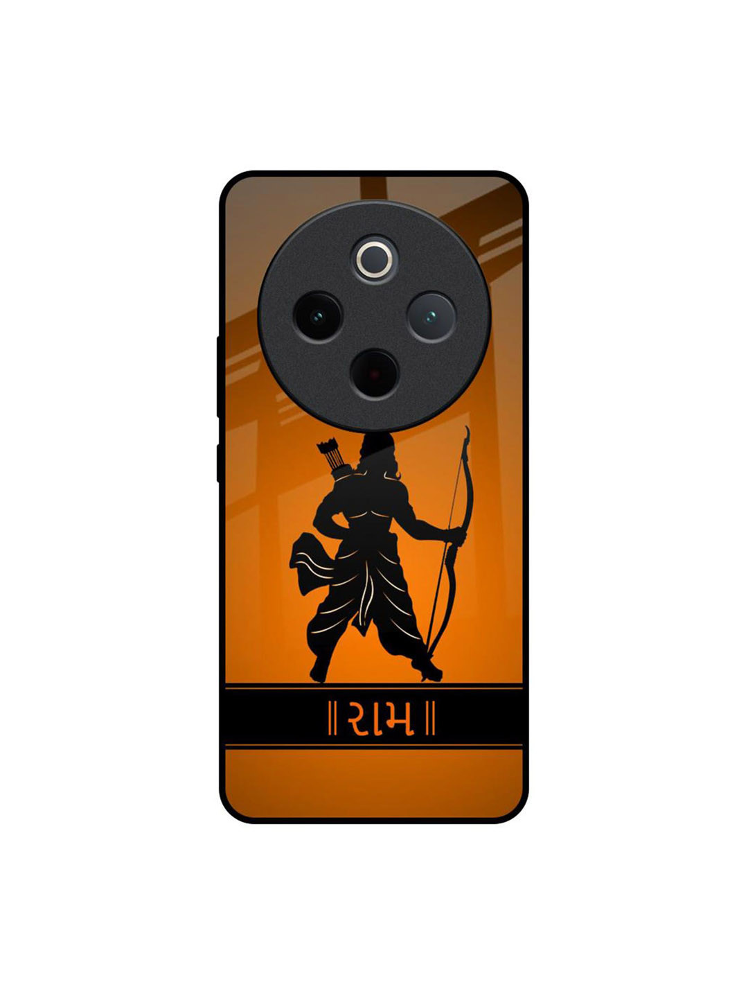 QRIOH Unisex Quirky Printed Vivo T4 5G Halo Rama Glass Case Mobile Accessories