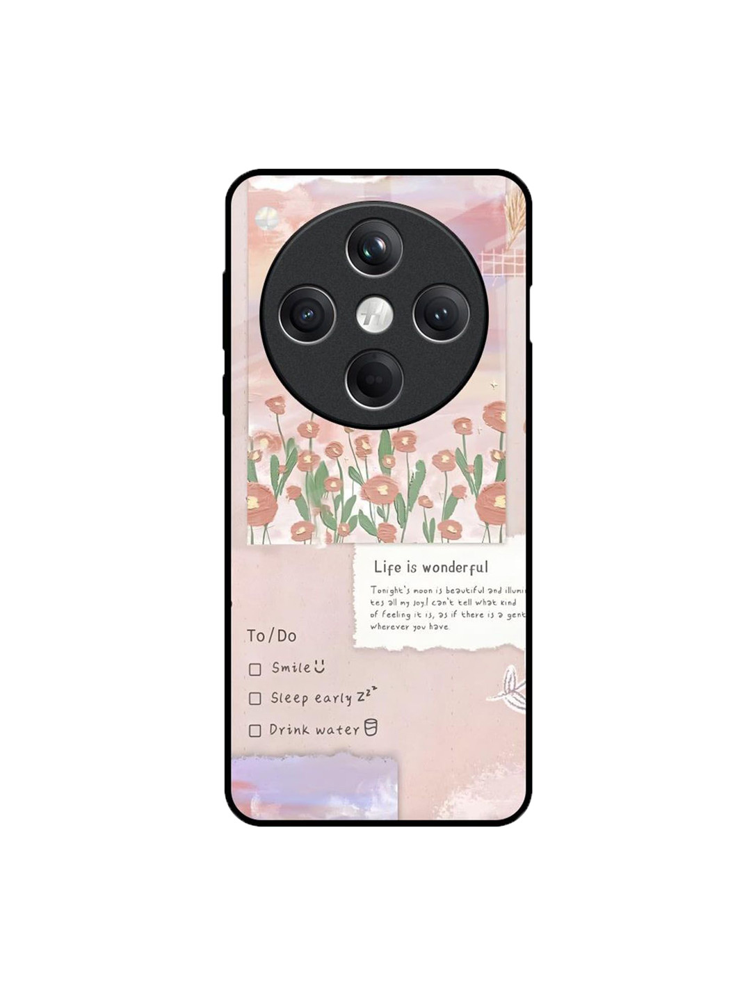 QRIOH Petal Dream Glass Case for Oppo Find X8 5G