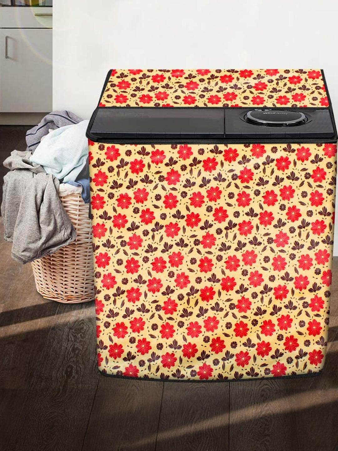 The Furnishing Tree Washing Machine Cover Sprig Pattern Multicolor Compatible for Whirlpool 8Kg Sem