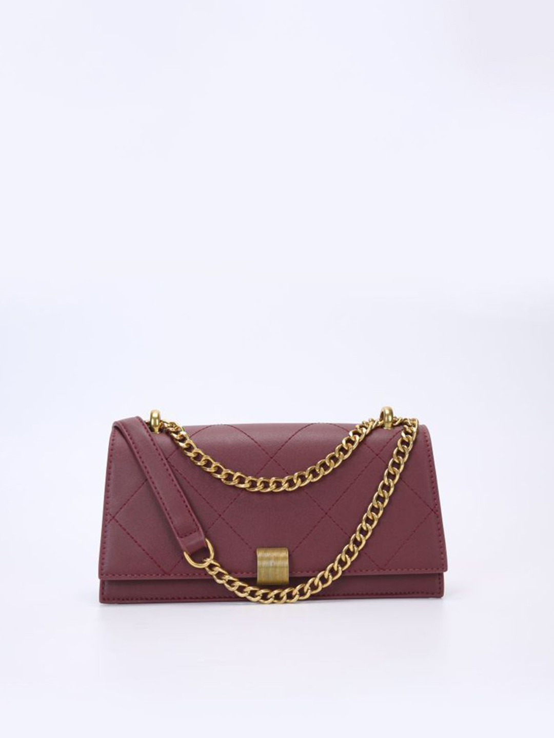 StyleCast x Revolte Textured Structured Push Lock Cut Out Handles Sling Bag