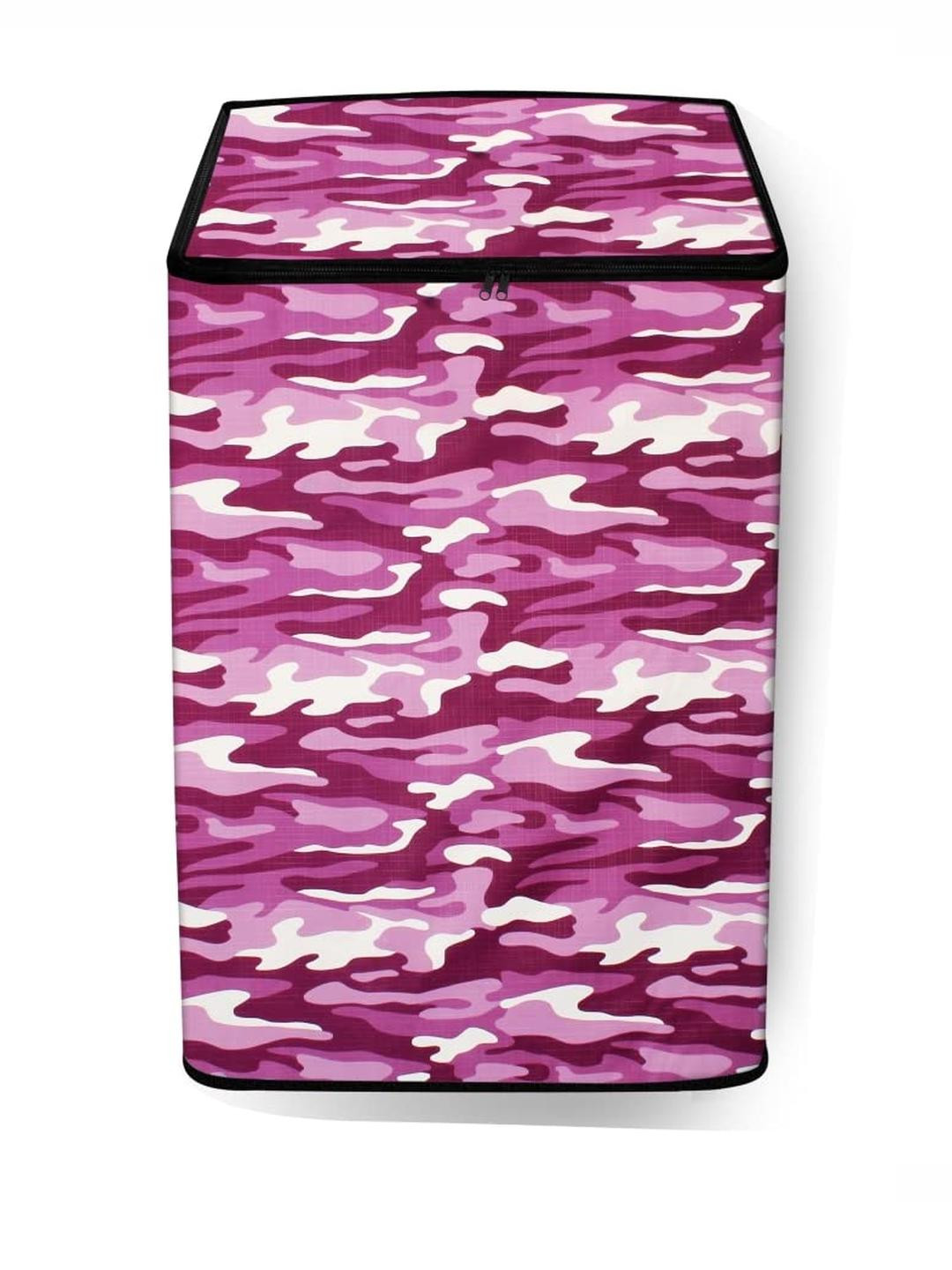 The Furnishing Tree Washing Machine Cover Camouflage Pattern Purple Compatible for Whirlpool 6.5 Kg