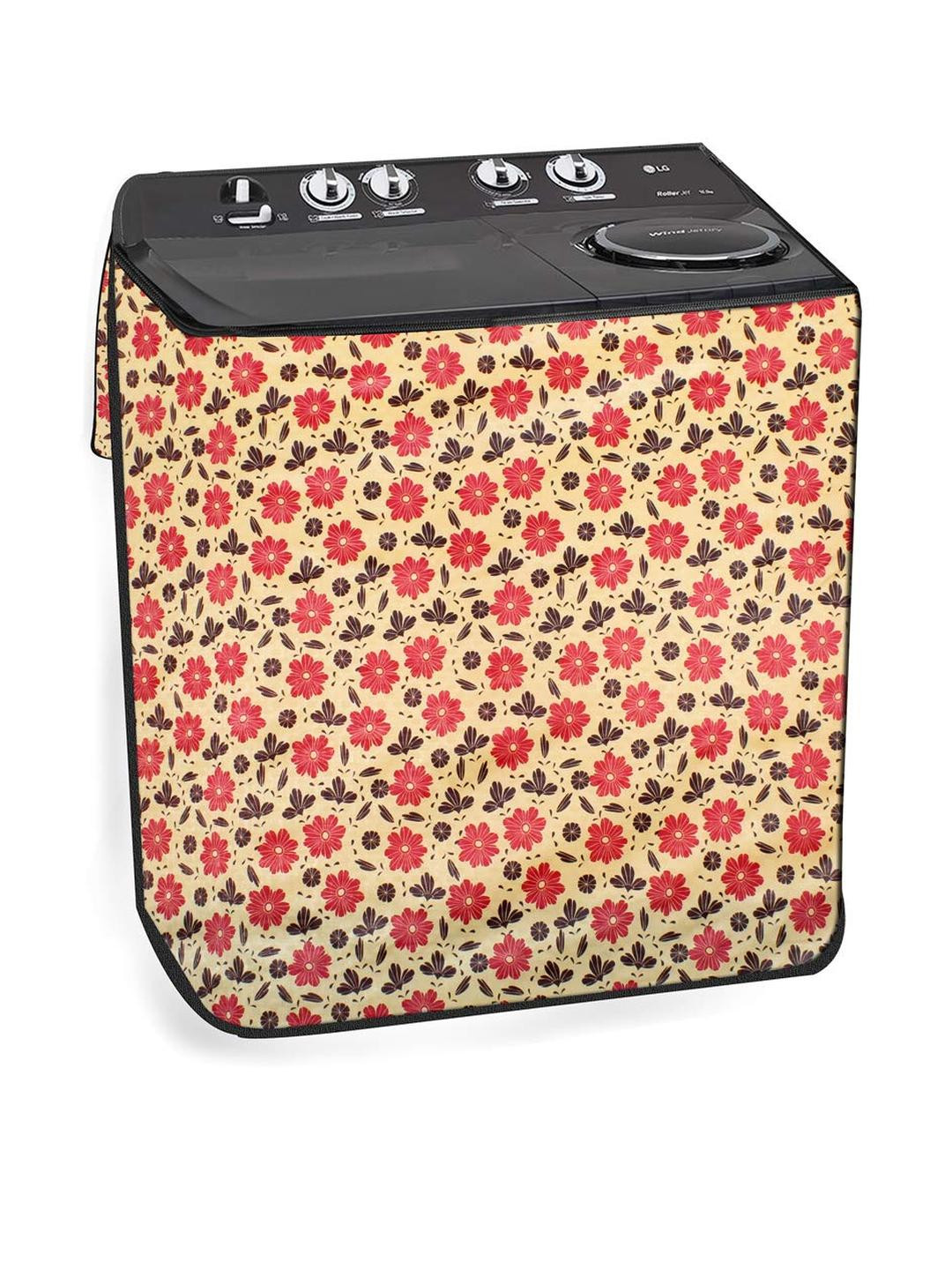 The Furnishing Tree Washing Machine Cover Sprig Pattern Multicolor Compatible for Whirlpool 7 Kg Se