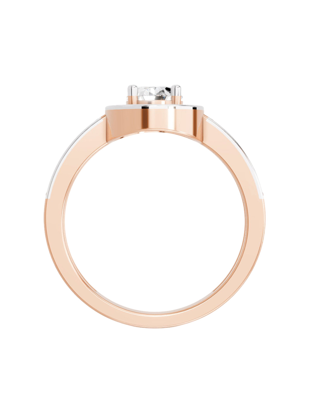 Sparkles 14K Rose Gold Lab Grown Diamond 1.1 Carat Oval & Round Shape Diamond Ring