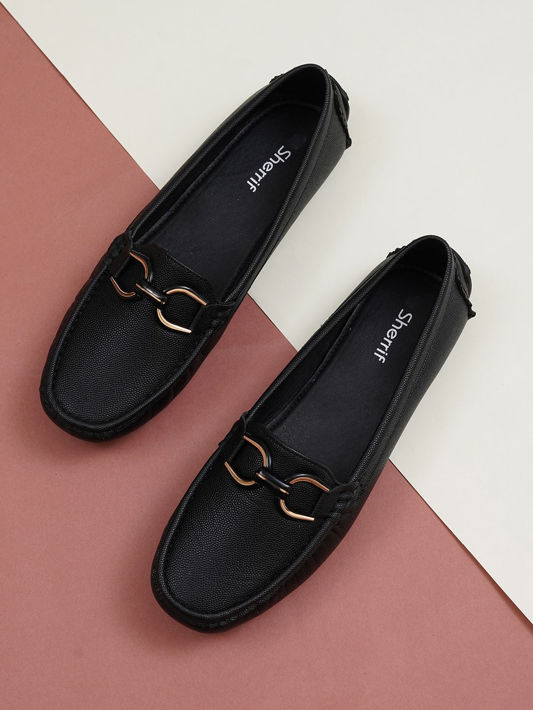Sherrif Shoes Women Textured Driving Shoes