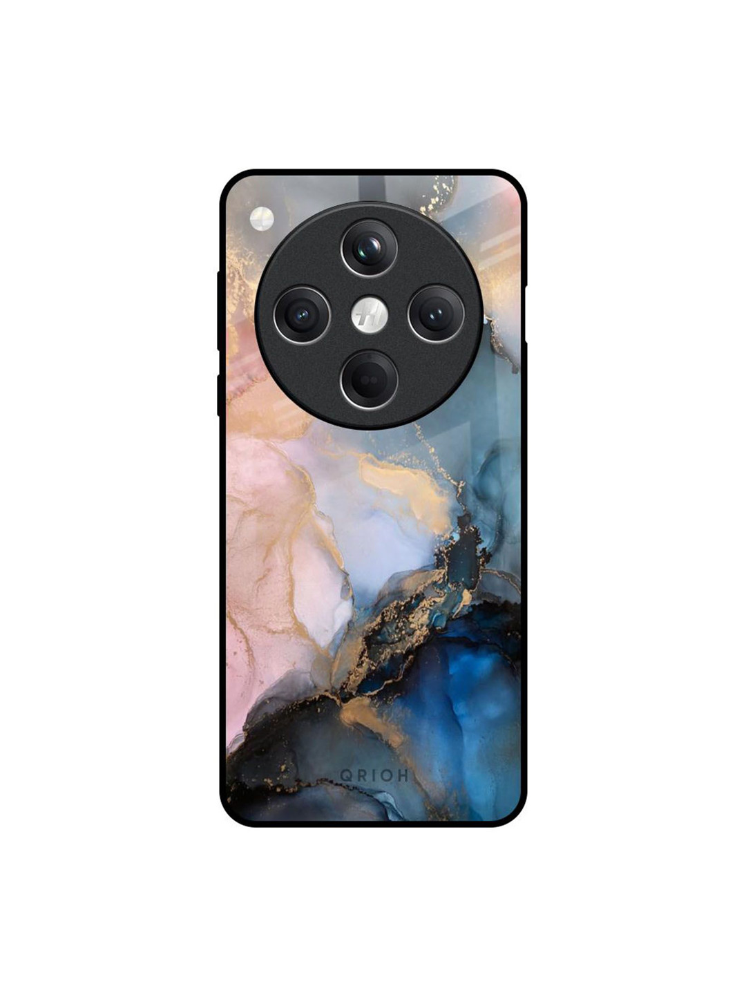 QRIOH Unisex Oppo Find X8 5G Marble Ink Abstract Impact Resistant Glass Back Case