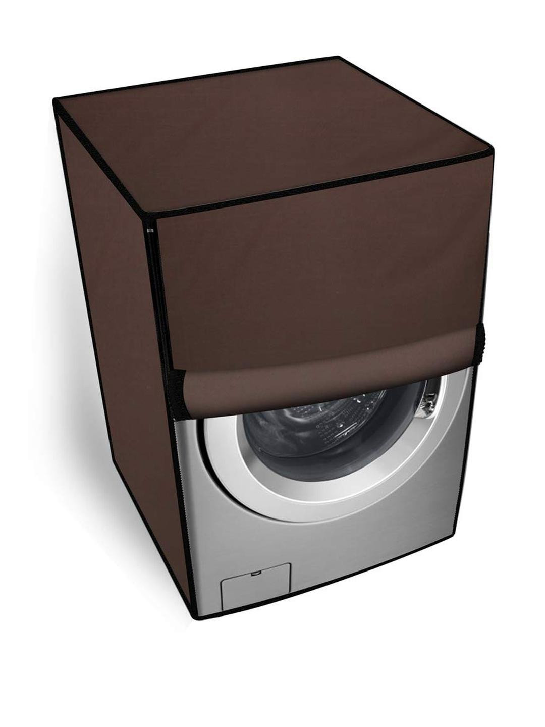 The Furnishing Tree Front Load Washing Machine Cover Coffee Compatible for 7 Kg Serena ZXS