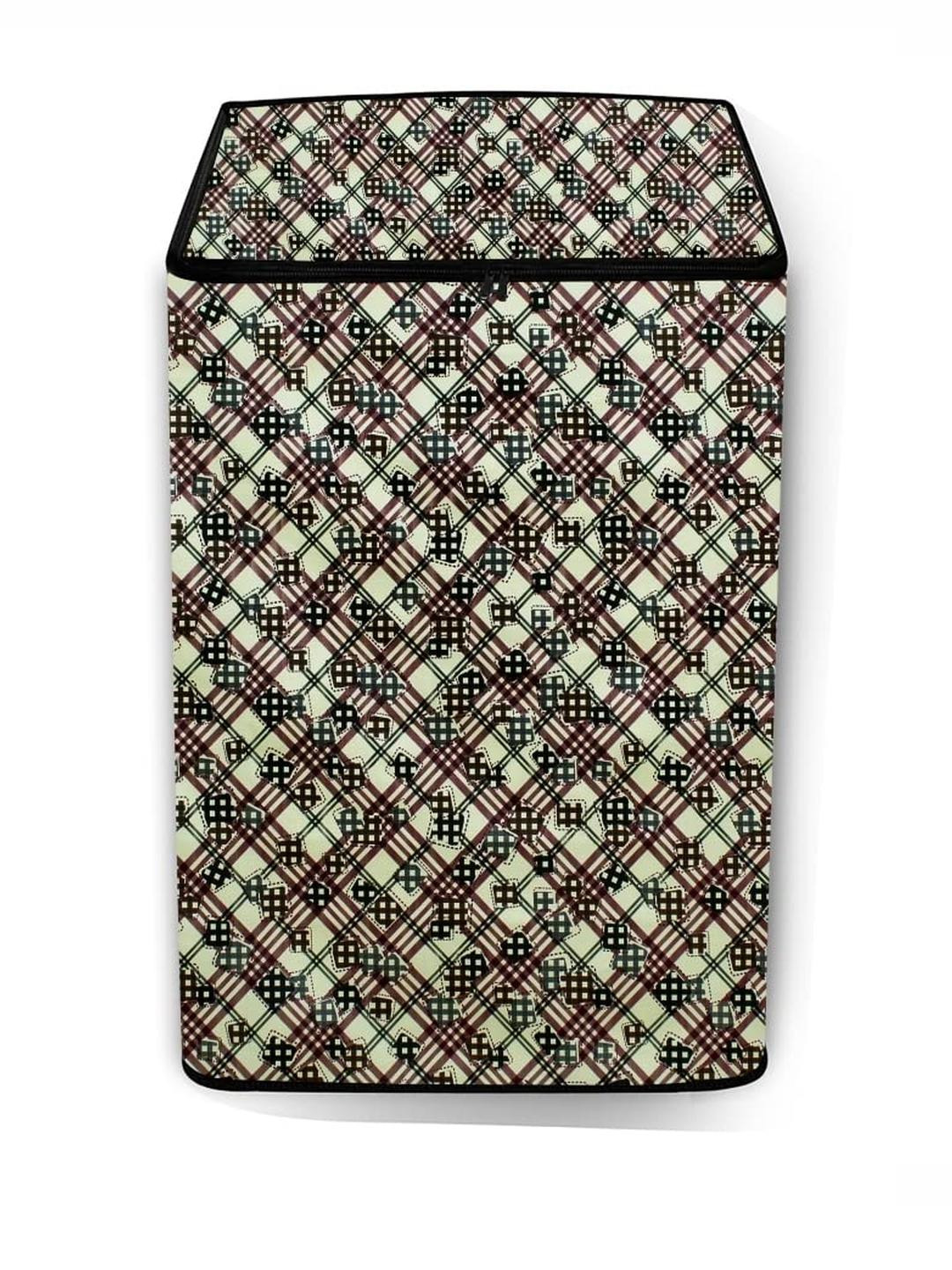 The Furnishing Tree Washing Machine Cover Luxury Pattern Yellow Compatible for Whirlpool 7 Kg Fully