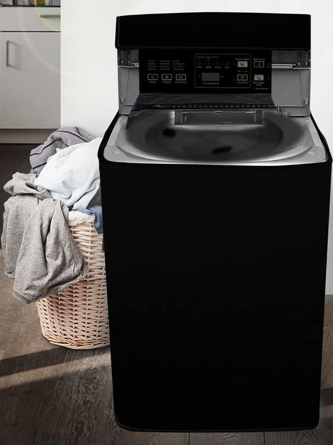 The Furnishing Tree Washing Machine Cover Black Compatible for Whirlpool 7 Kg Fully-Automatic Top L