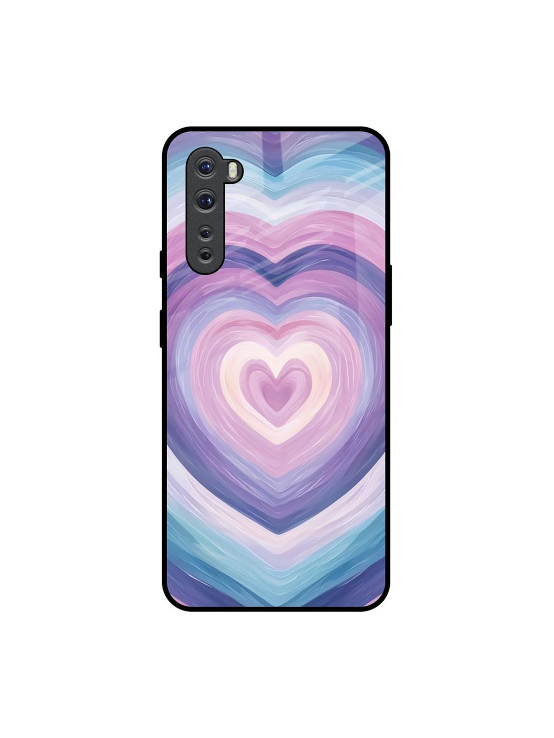 QRIOH Unisex Quirky Printed OnePlus Nord  Love Splash Glass Case Mobile Accessories