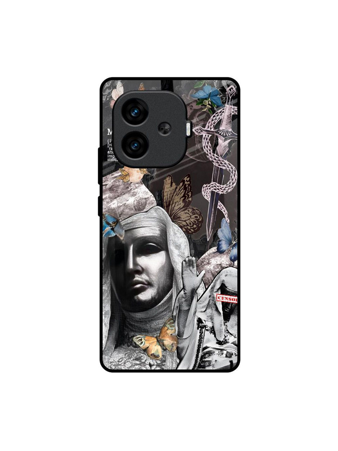 QRIOH Unisex iQOO Neo 10R 5G Shadowfly Impact Resistant Glass Back Case