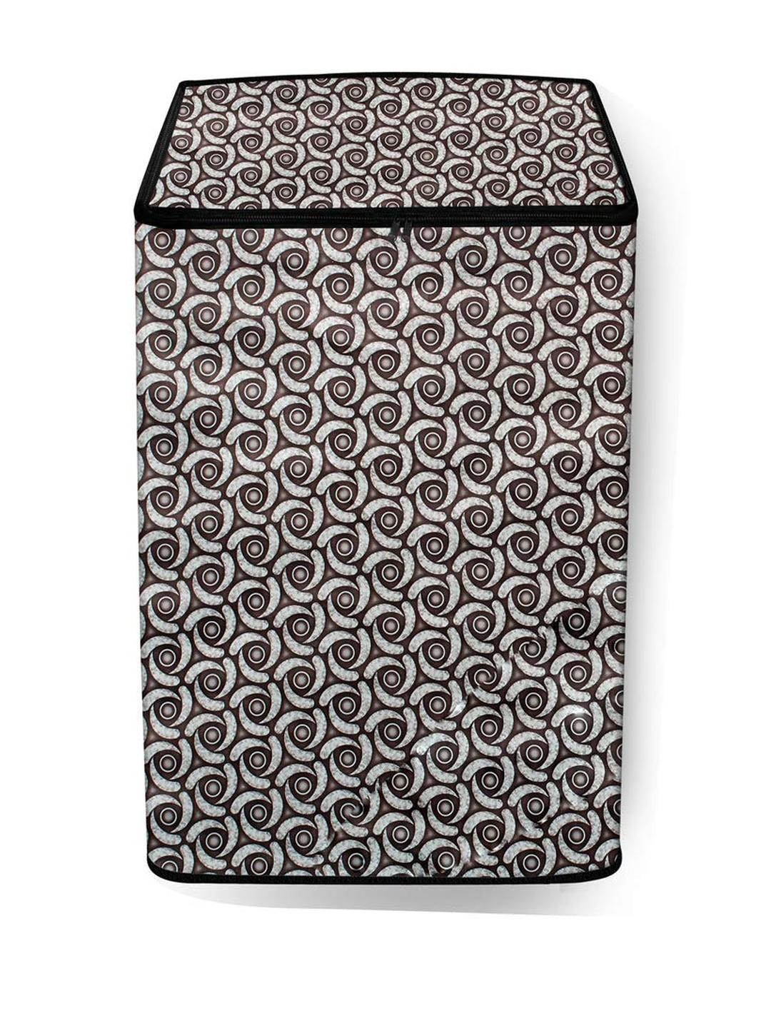 The Furnishing Tree Washing Machine Cover Packed Pattern Grey Compatible for Whirlpool 7.2 Kg Fully