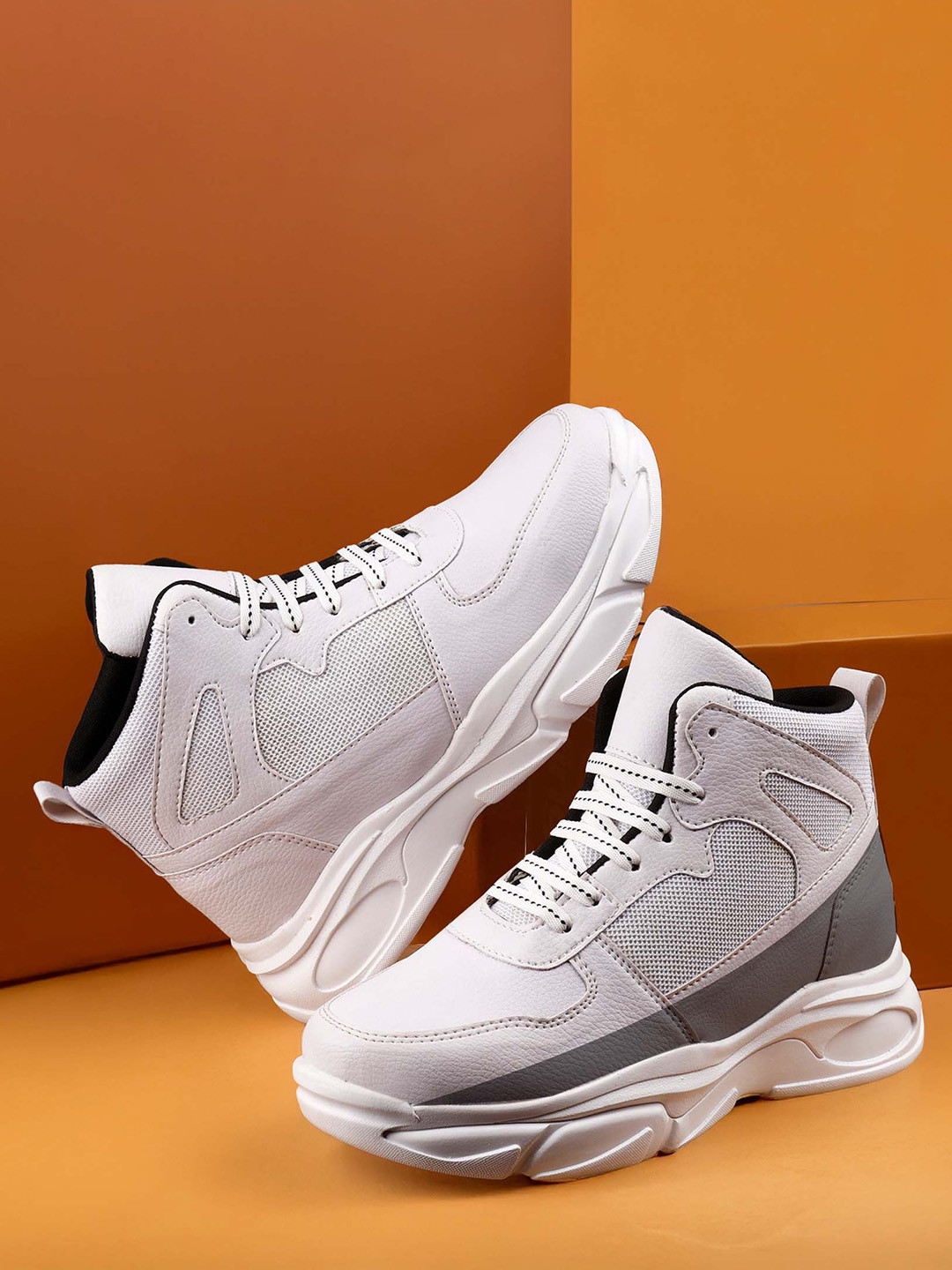 Bxxy Men Hidden Height Increasing Elevator Outdoor Lace-up Boots