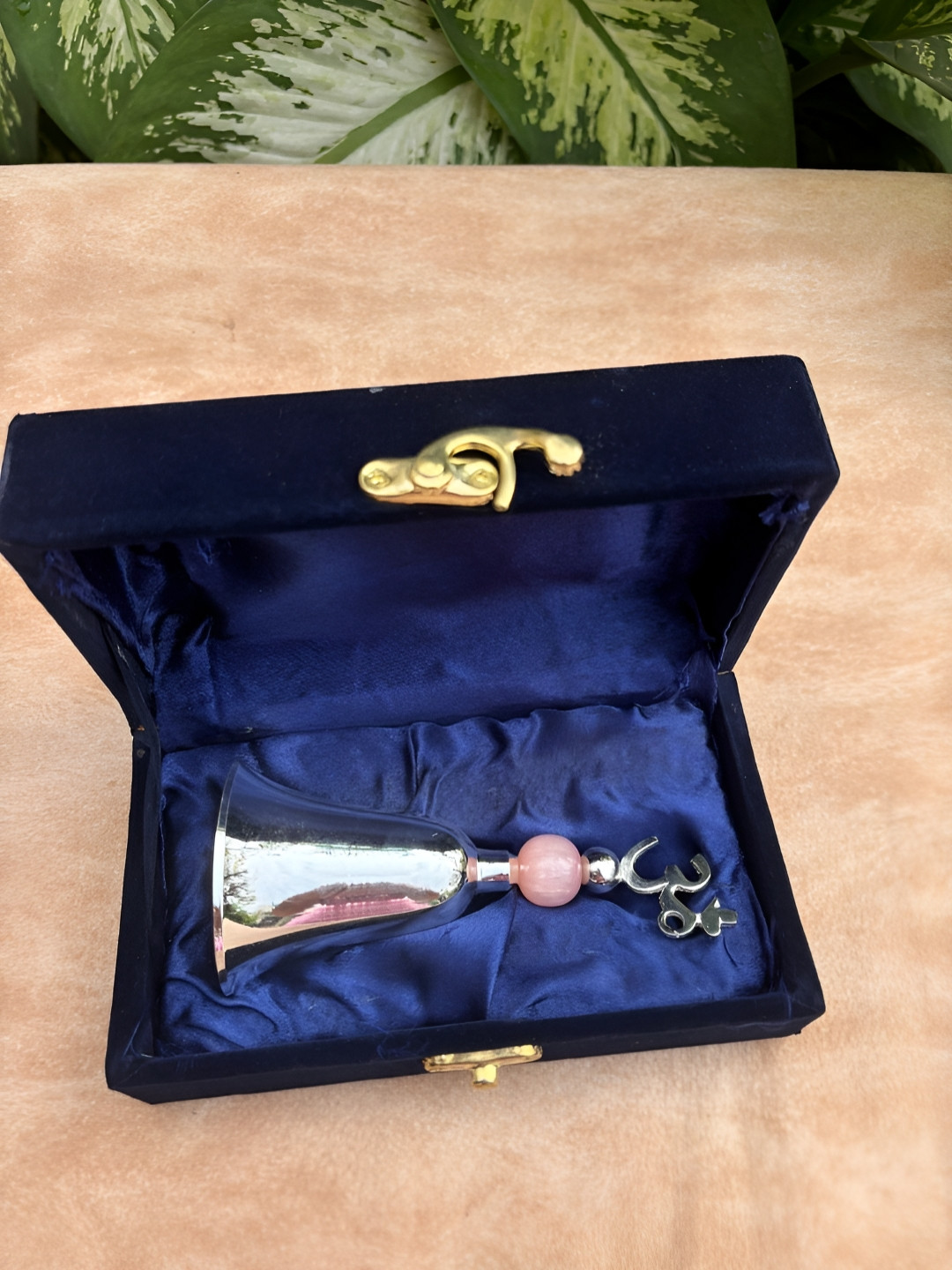 Barn 14 Pink Textured Pooja  Om Bell