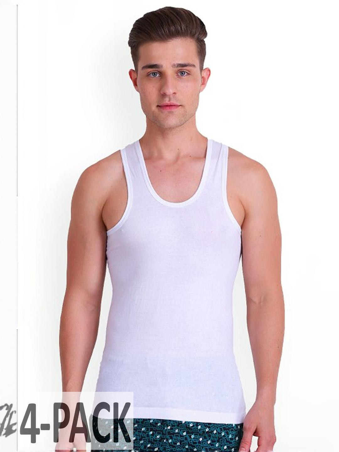 43 COTTON ULTRA COMFORTABLE MEN'S GYM VEST (PACK of 4)