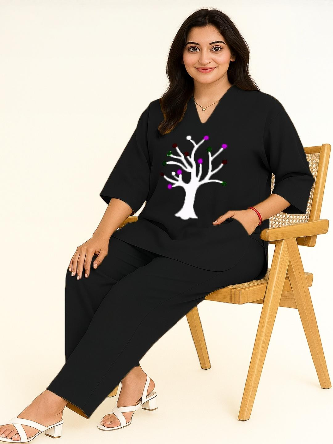 Naida Women Black Co-Ords