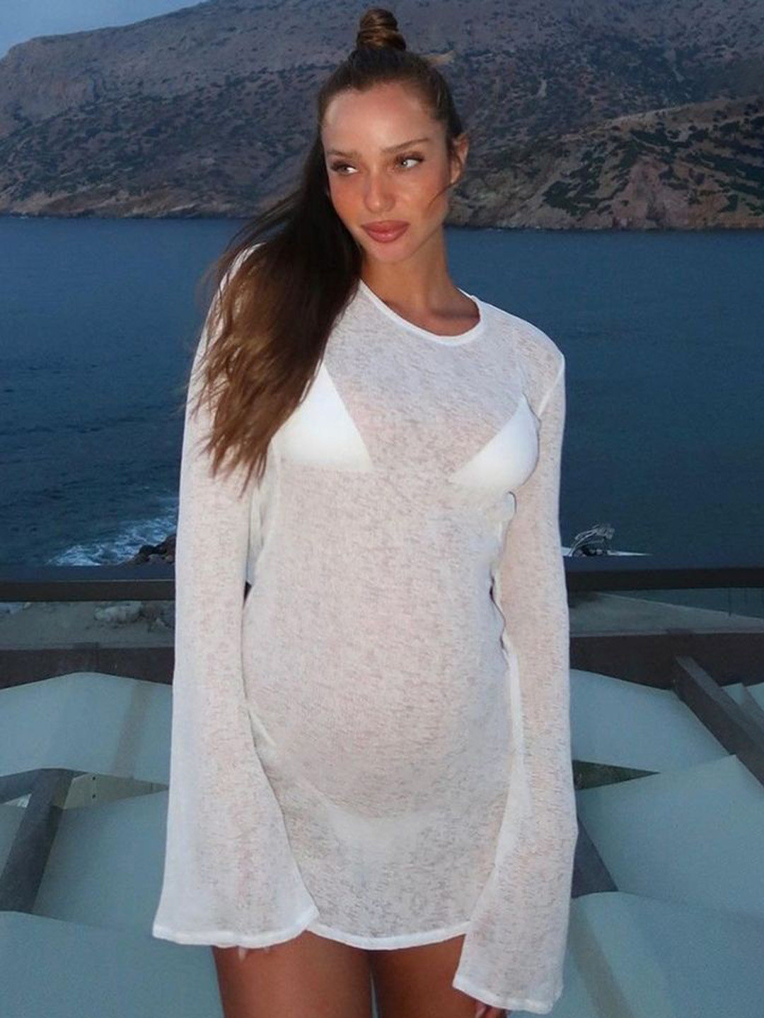 LULU & SKY Backless Tie-up Sheath Cover-up