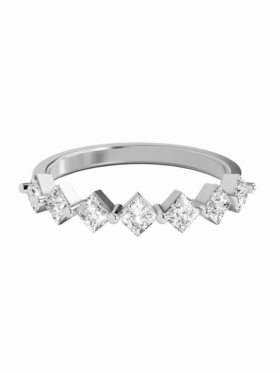 Sparkles 14K White Gold Lab Grown Diamond 0.7 Carat Princess Shape Diamond Ring