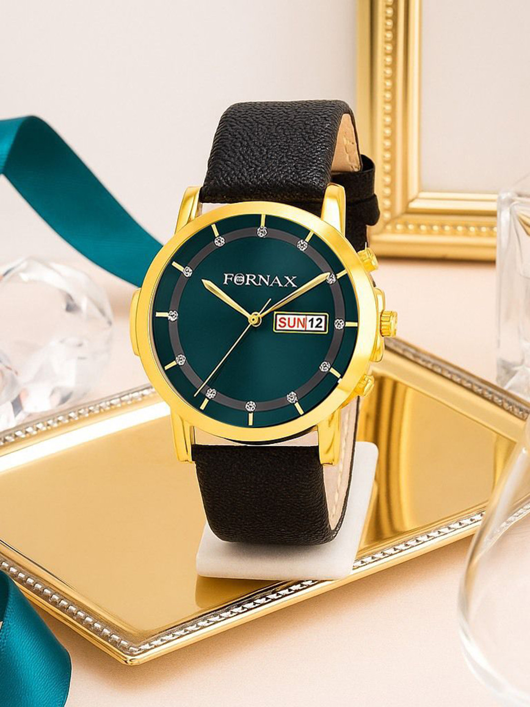 Fornax Men Solid Dial & Leather Straps Analogue Watch fx51