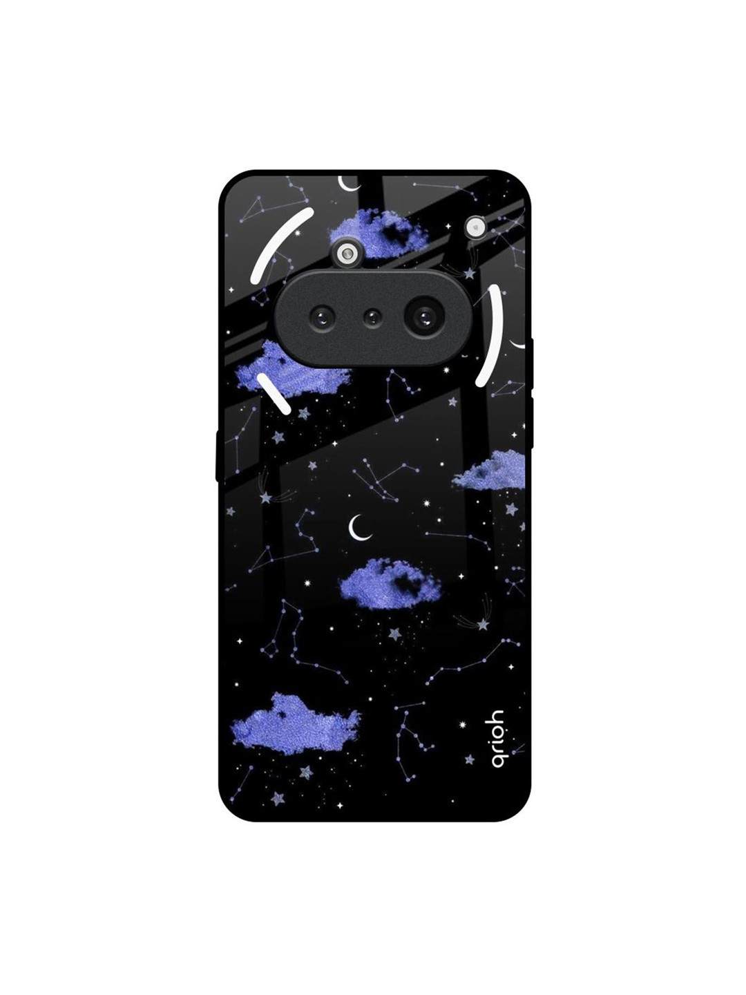 QRIOH Unisex Nothing Phone 3a Quirky Constellations Shockproof Glass Back Case