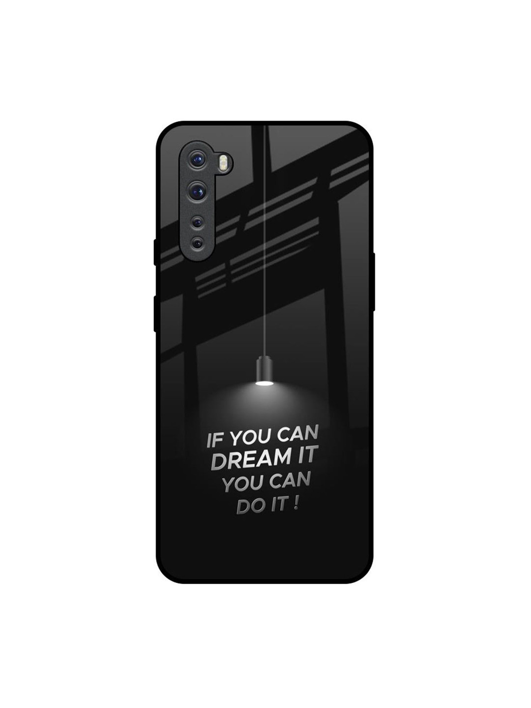 QRIOH Dream Forge Typography Printed OnePlus Nord Glass Back Case Mobile Accessories