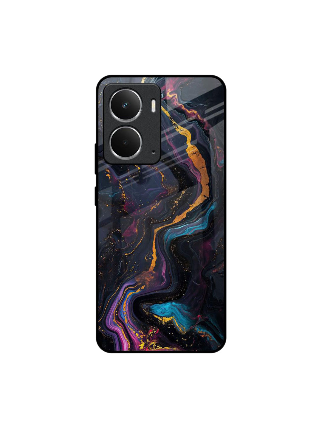 QRIOH Unisex Realme P3 5G Abstract Shockproof Glass Back Case