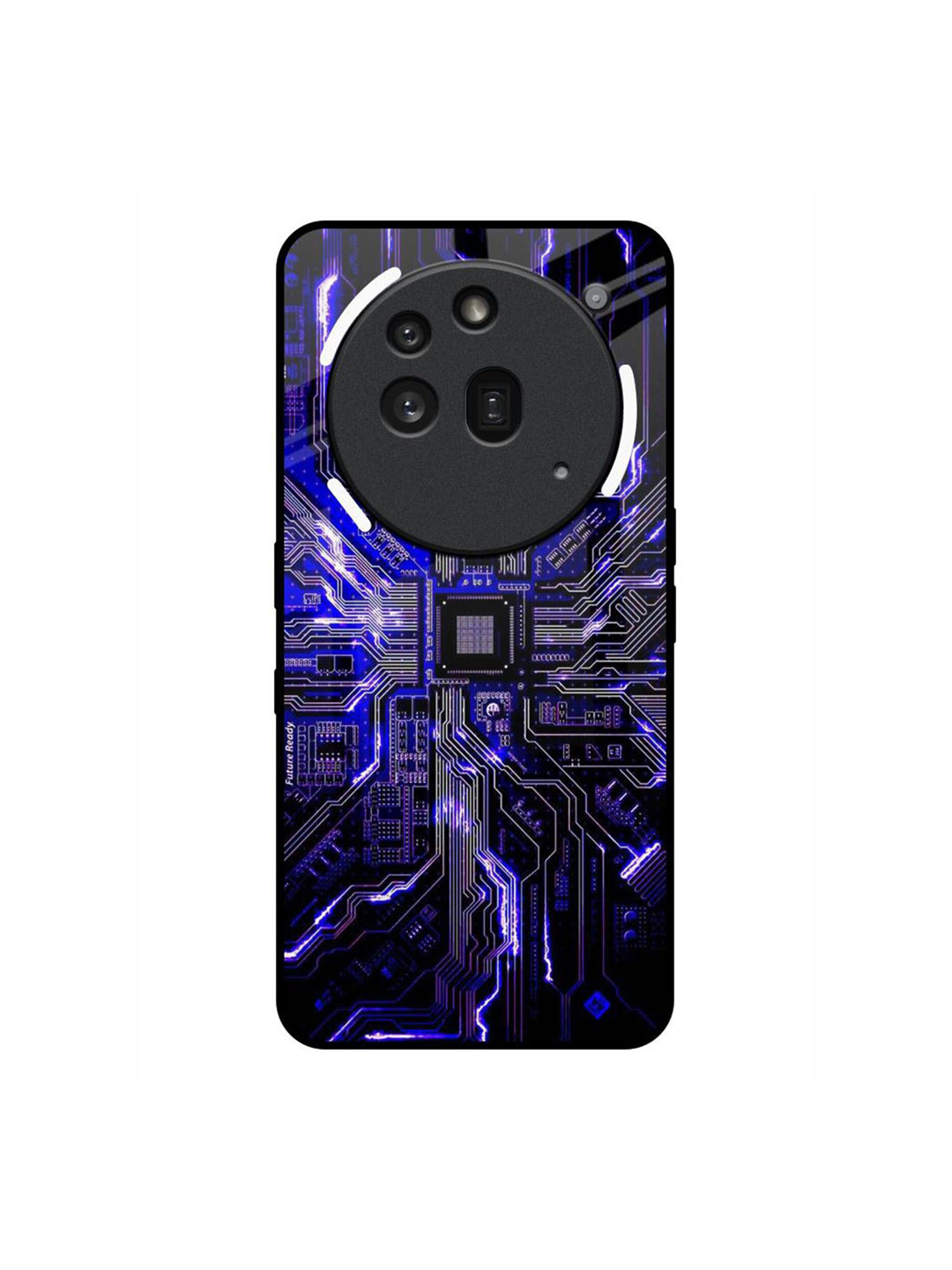 QRIOH Unisex Nothing Phone 3a Pro Techno Color Pattern Impact Resistant Glass Back Case