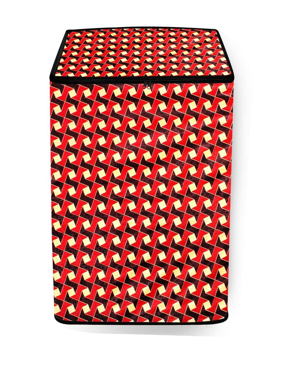 The Furnishing Tree Washing Machine Cover Frieze Pattern Brown Compatible for Whirlpool 7.2 Kg Full