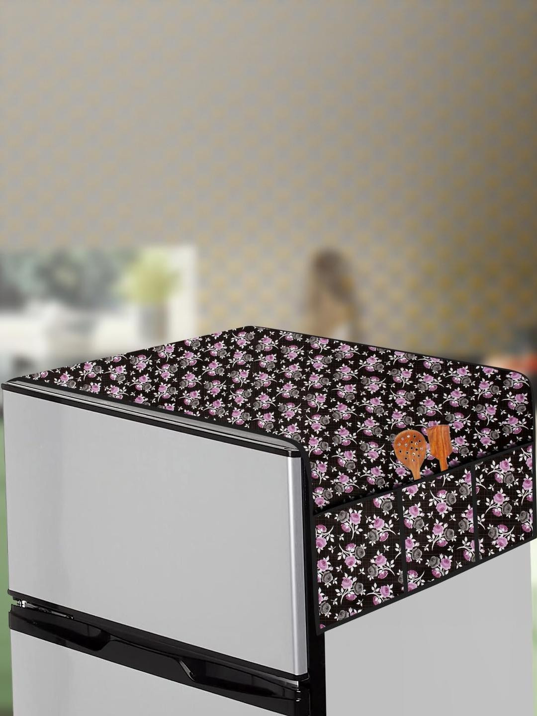 The Furnishing Tree Purple Plastic Refrigerator Cover