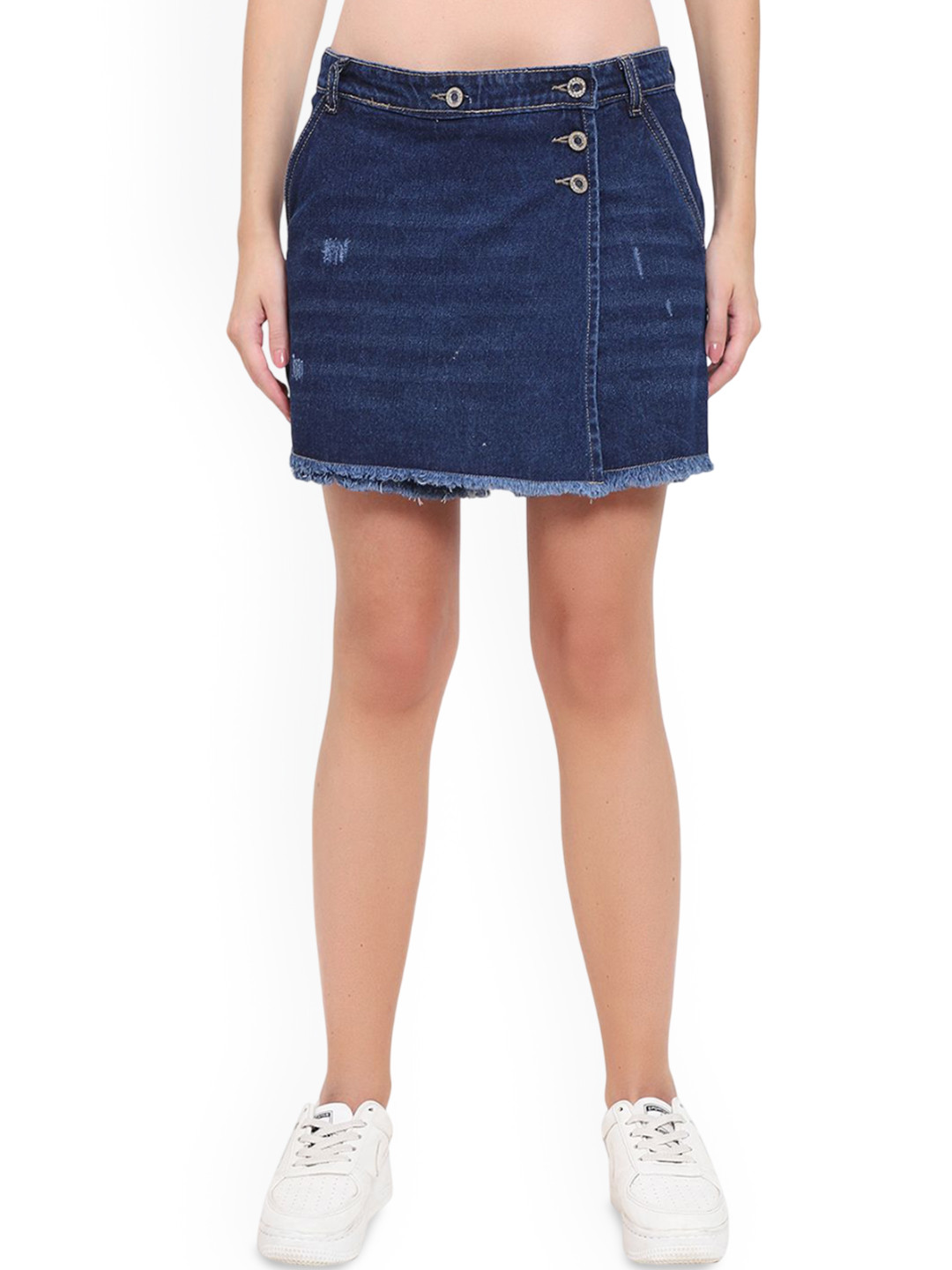 God's Club Women High-Rise Denim Chino Shorts