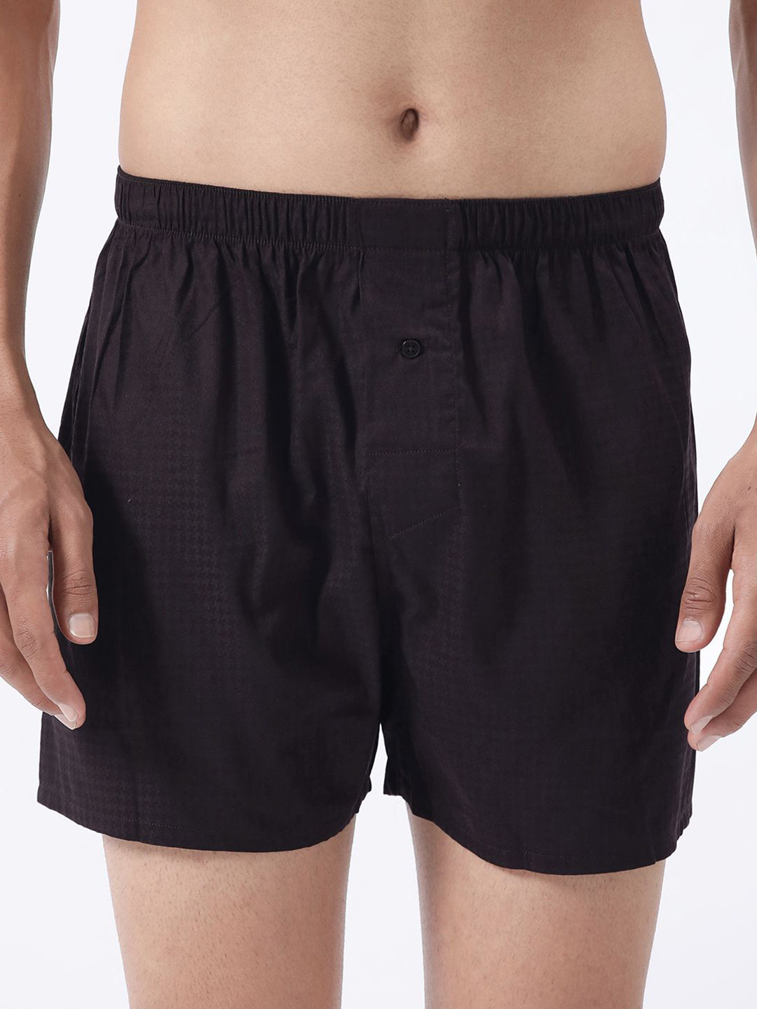 RARE RABBIT Men Kiva Button ClosureBoxer KIVA - DARK MAROON