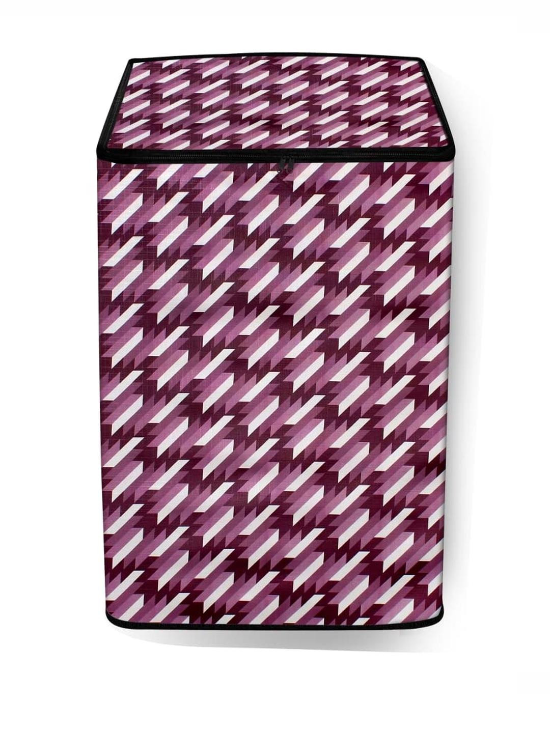 The Furnishing Tree Washing Machine Cover Symmetric Pattern Voilet Compatible for Whirlpool 7.2 Kg